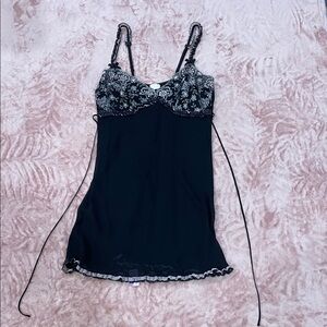 Elegant Black and Gray Chemise